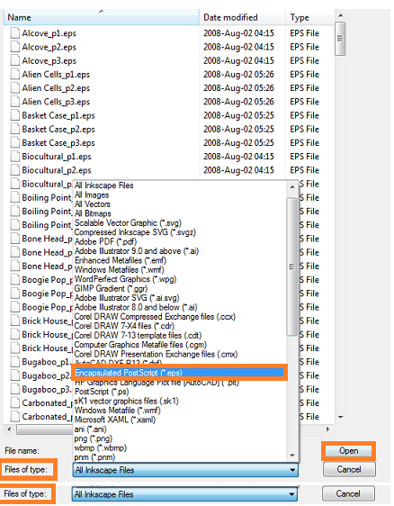 Open EPS file format