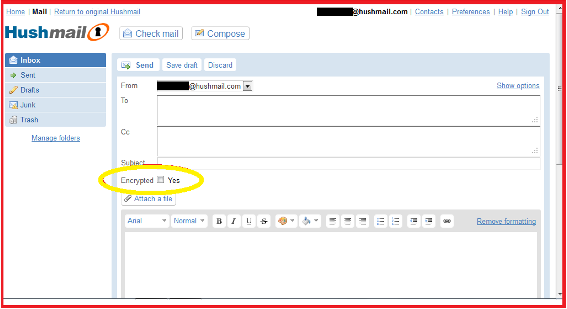 hushmail encryption