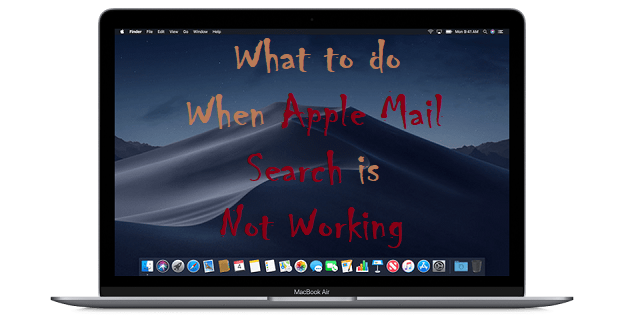 apple mail search not working
