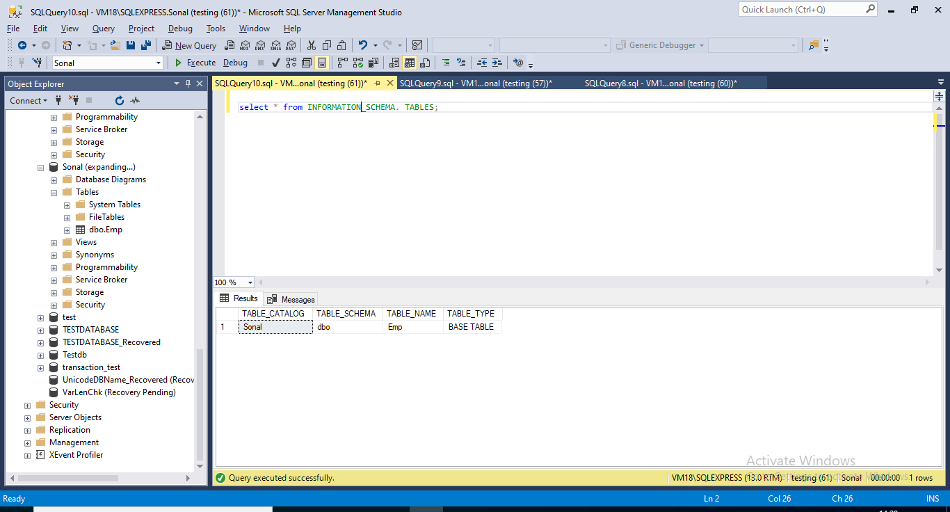 sql server management studio stored procedure