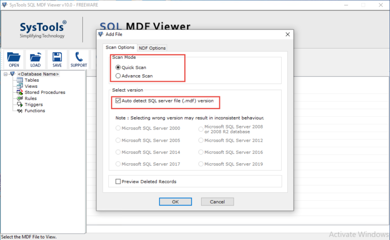 View MDF File Without SQL Server Using MDF Viewer Tool
