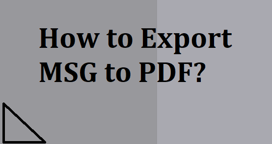 export MSG to pdf