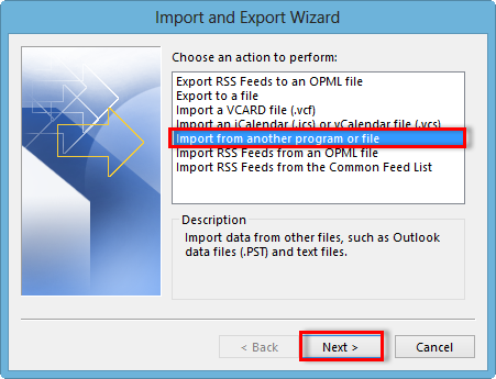 import MBOX file from another program