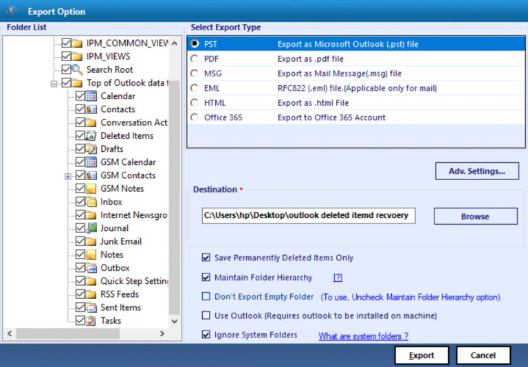 Best Outlook Deleted Email Recovery Software 100 Recovery