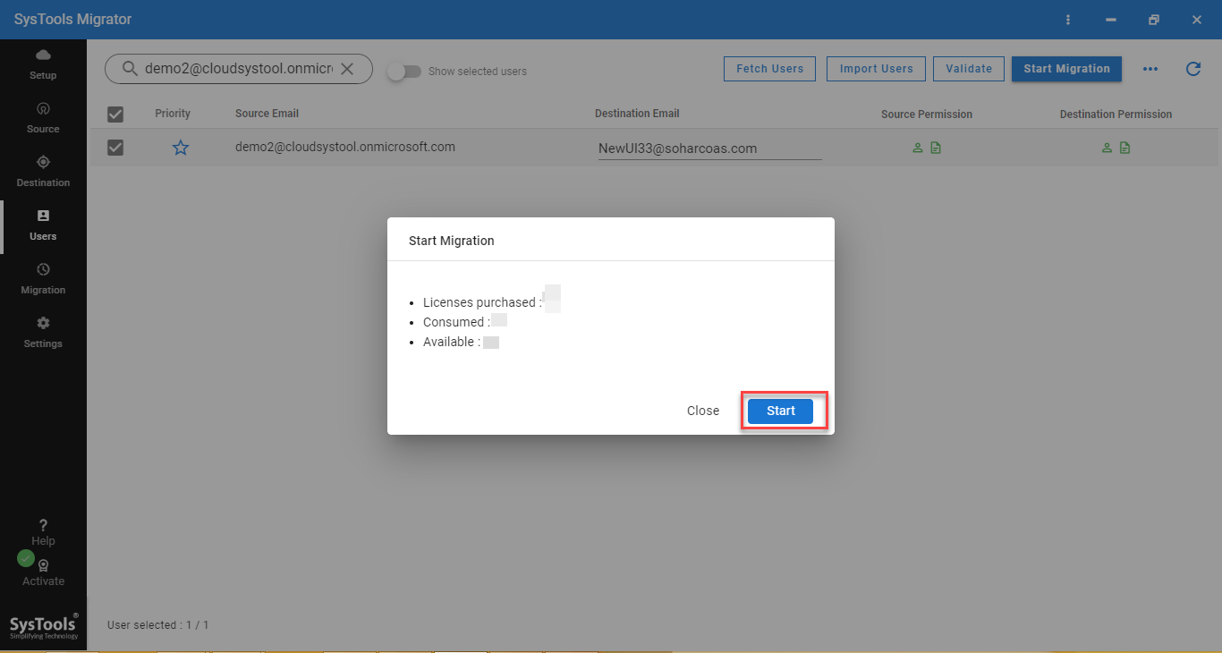 start migration