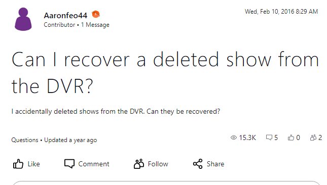 Recover Deleted DVR Recordings AT&T DVR