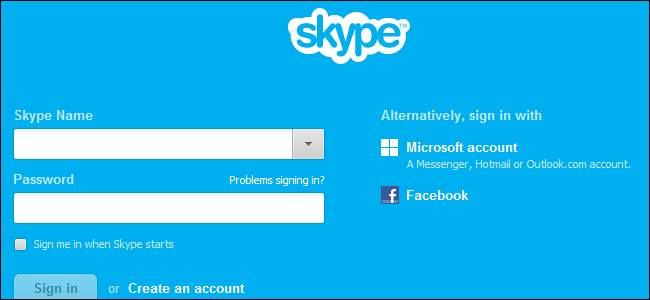 Login to your Skype Account