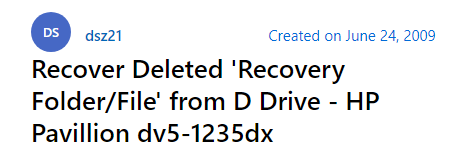 How to retrieve deleted files from HP Laptop