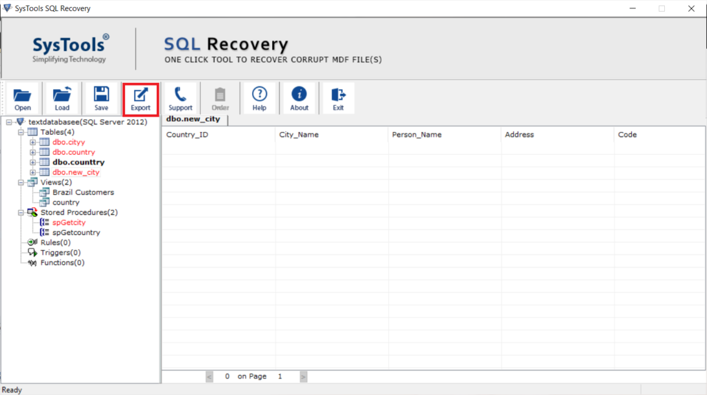Restore Table Data From Database SQL Server