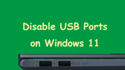 disable usb port on windows 10