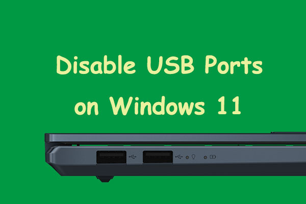 disable usb port on windows 10